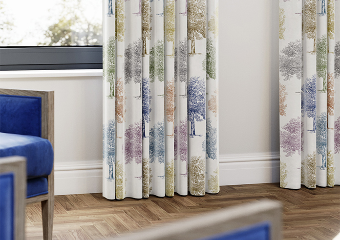 Vintage Tree Velvet, Multi - Made to Measure Curtains - Image 5